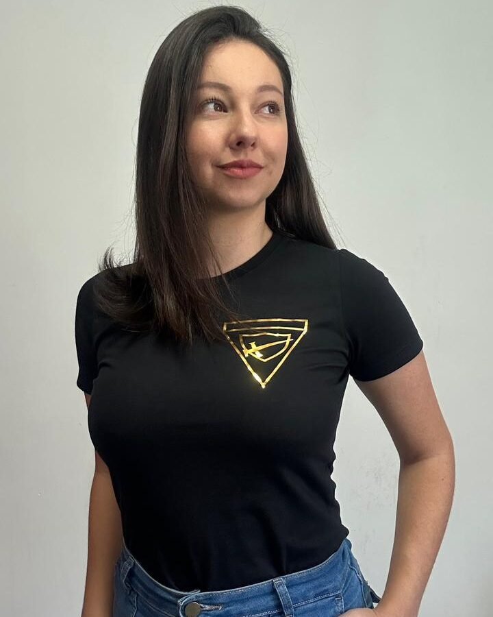 Camiseta Desbravador Emblema Espelhado Dourado