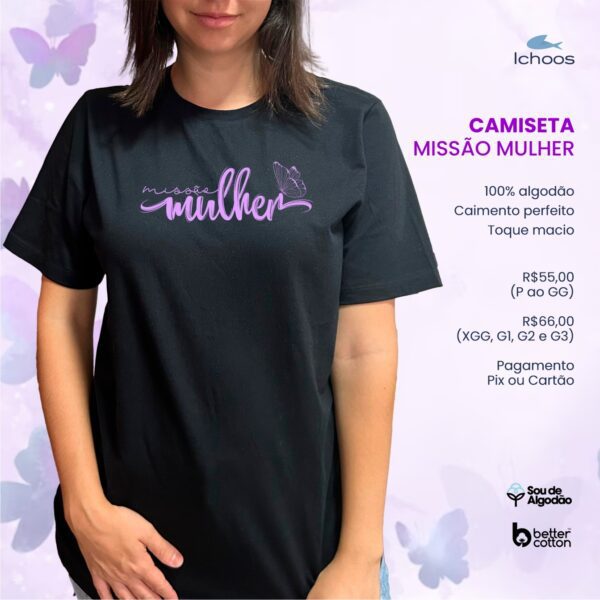 Camiseta Missão Mulher - Atacado Coletivo